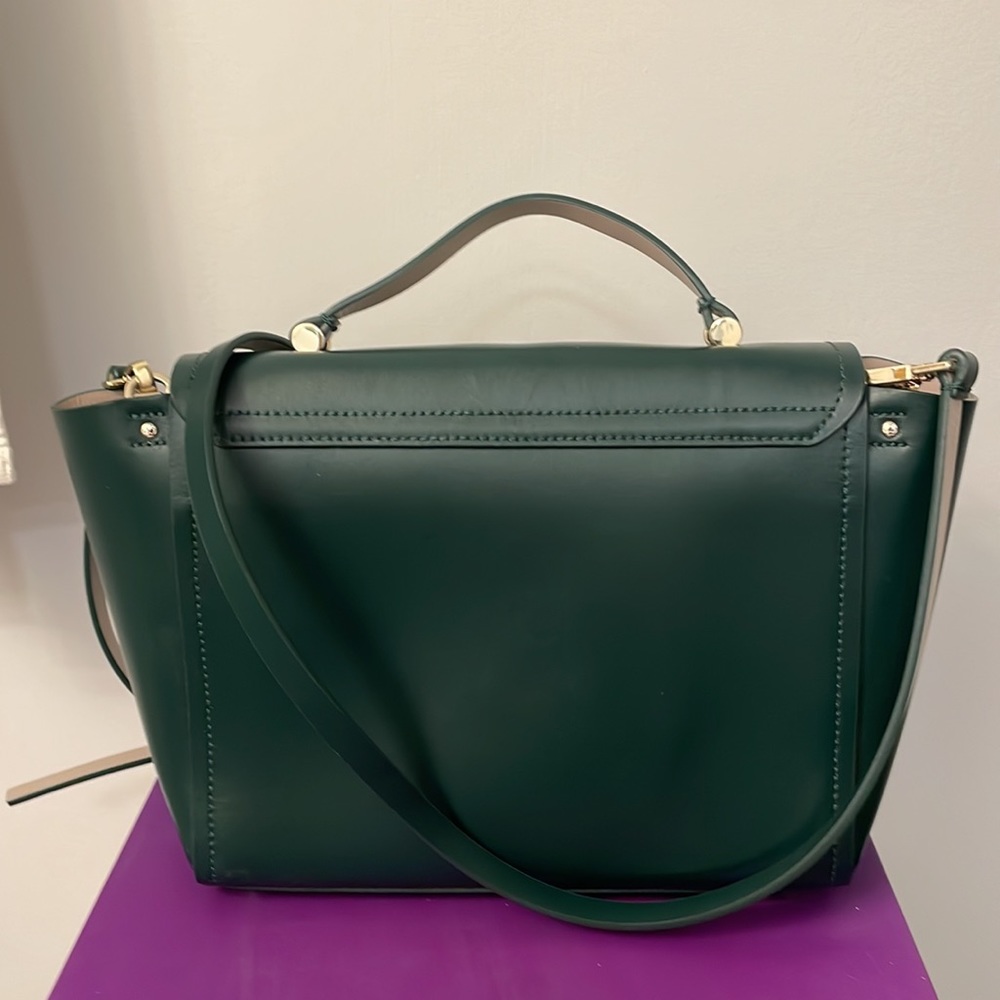 KATE SPADE forest green leather satchel - Picture 3 of 9